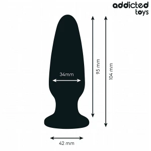 ADDICTED TOYS - KOREK ANALNY Z KOLCZYKIEM ROZMIAR M 10,4 CM
